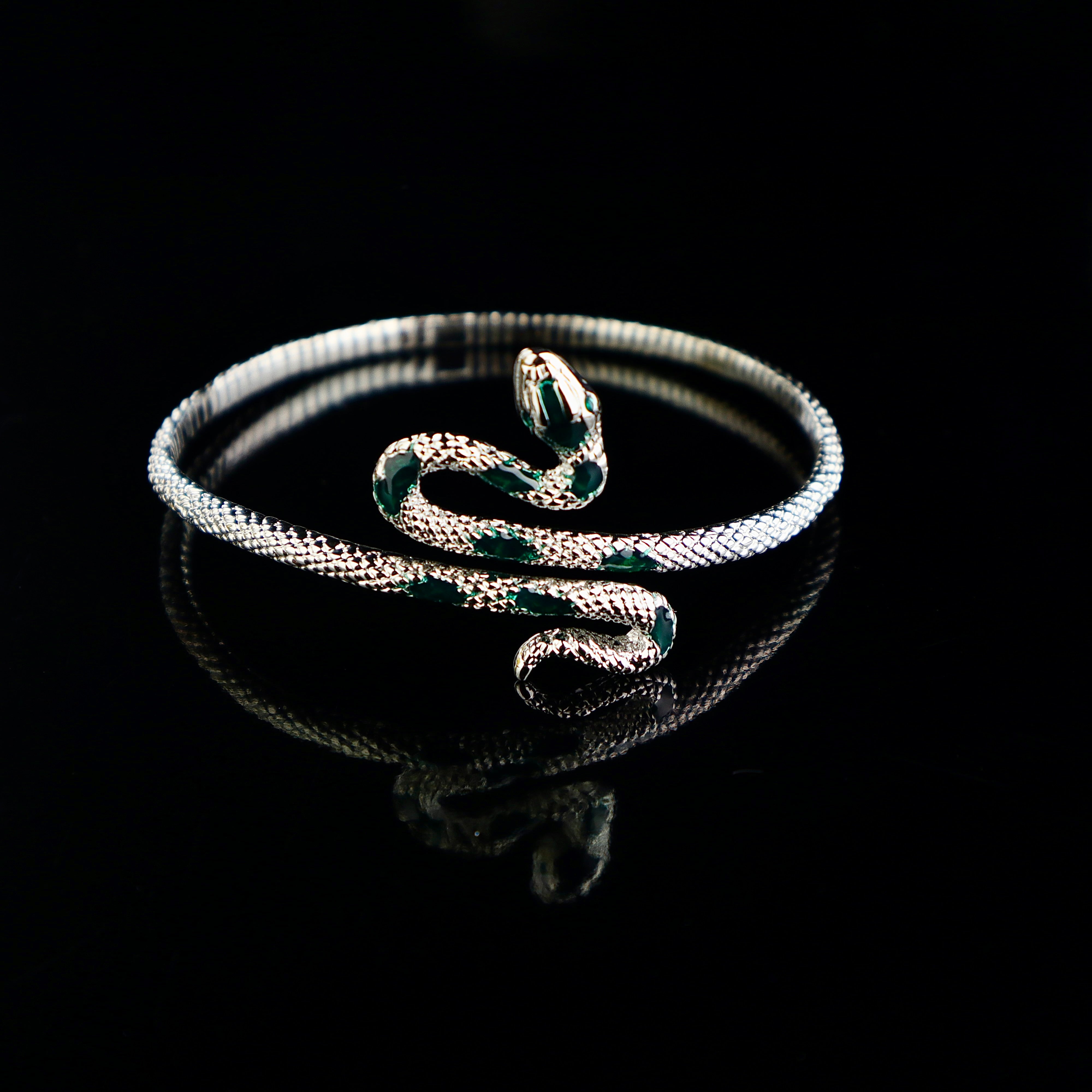 Snake Drop Glaze Cuff Bracelet