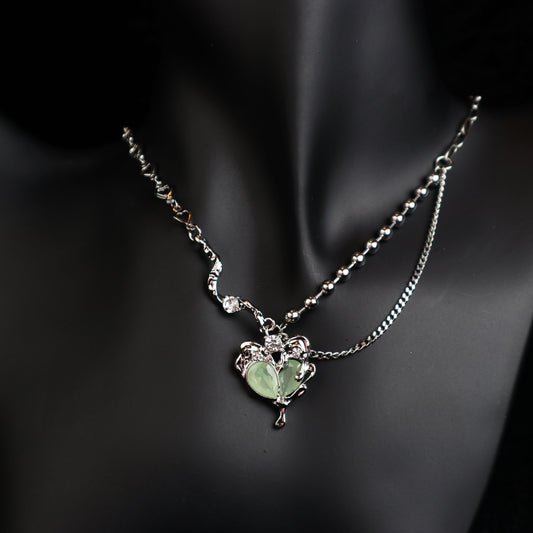 Heart Pendant Green necklace
