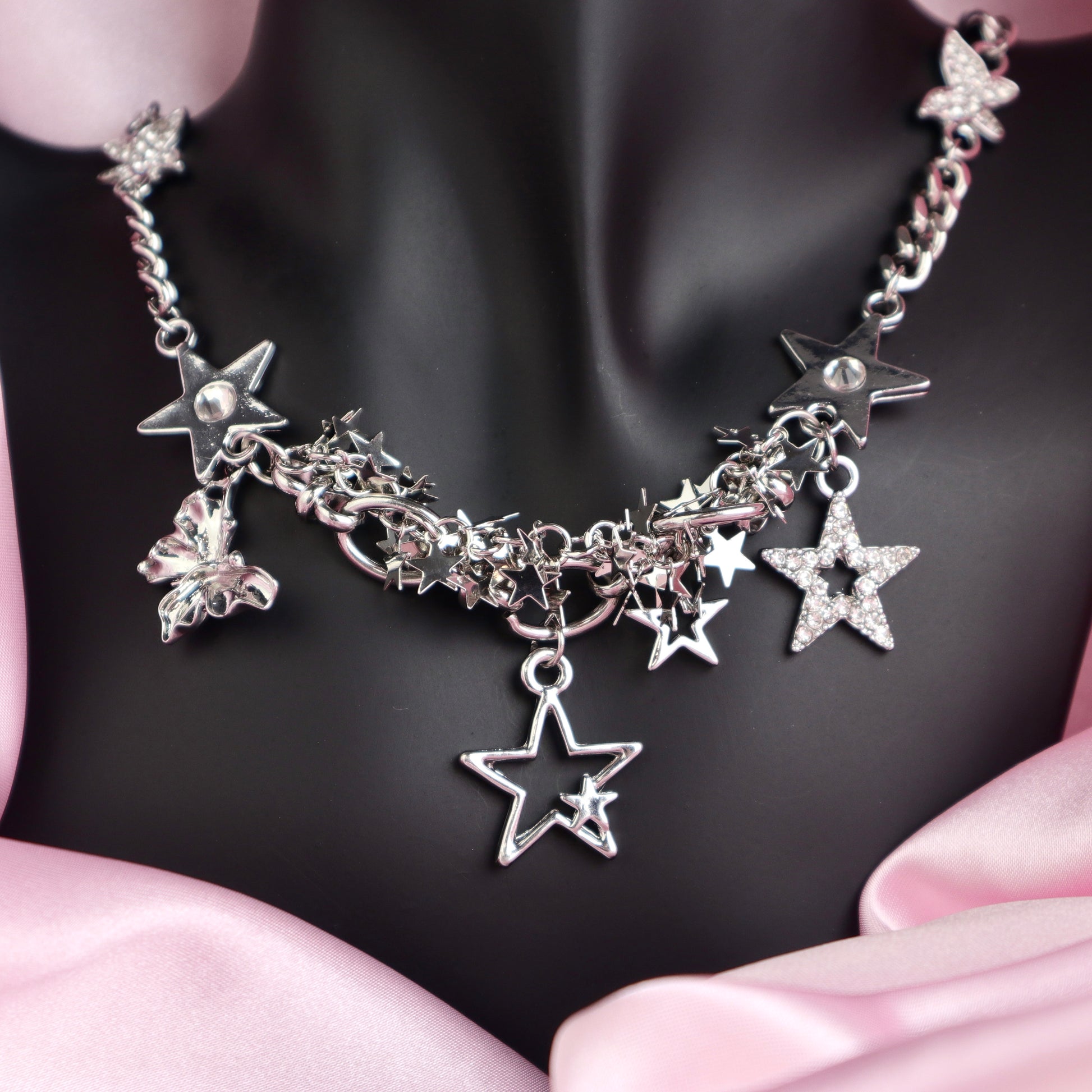 Y2K silver Star Pendant Necklace