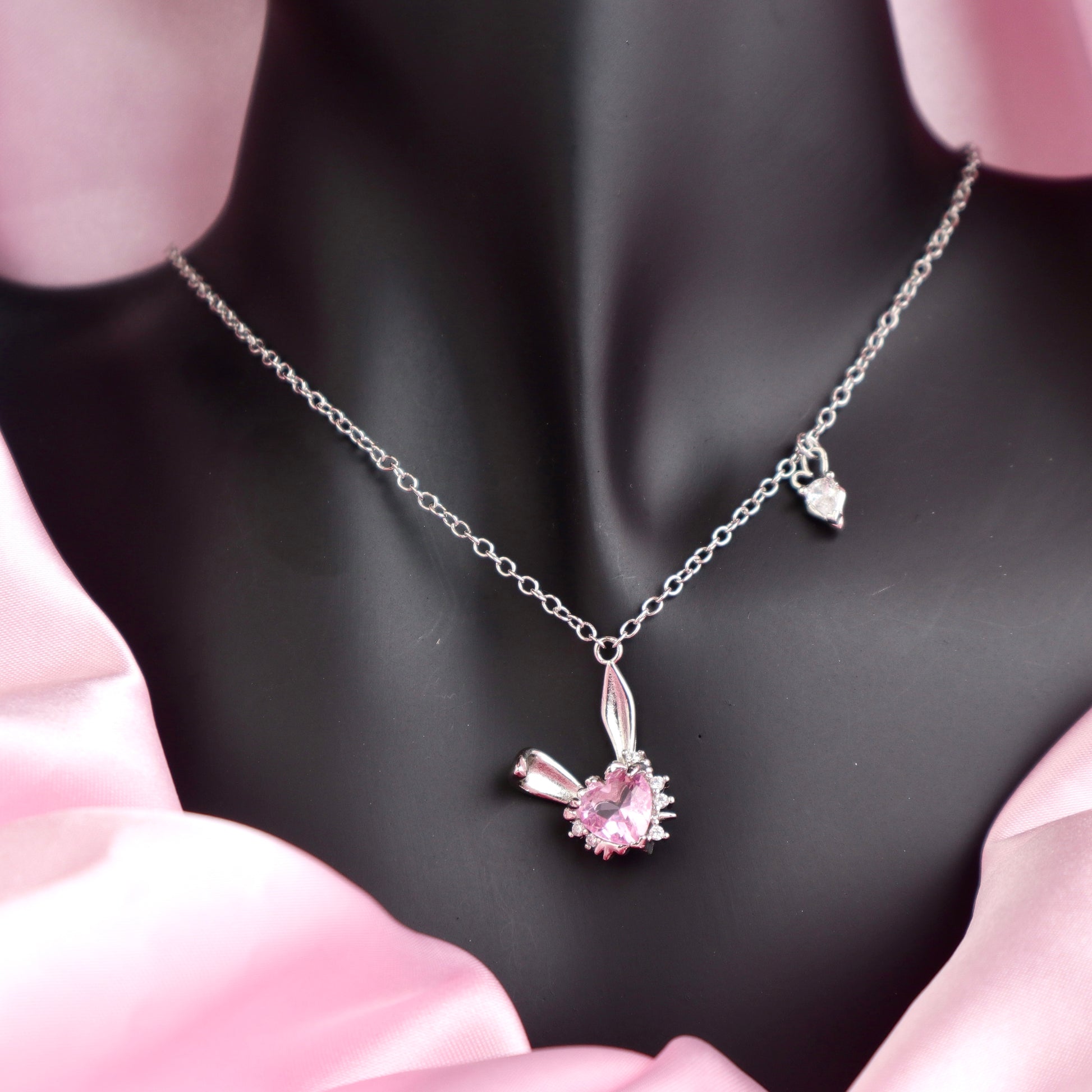 Diamond Rabbit Pendant Necklace