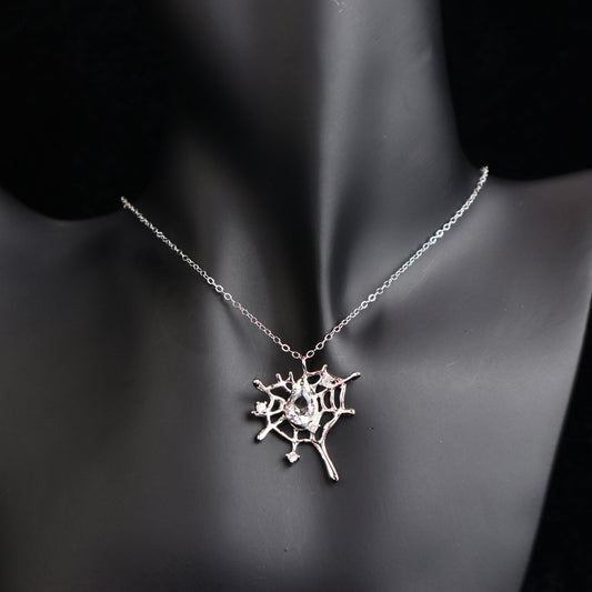 Spider Web Pendant Necklace