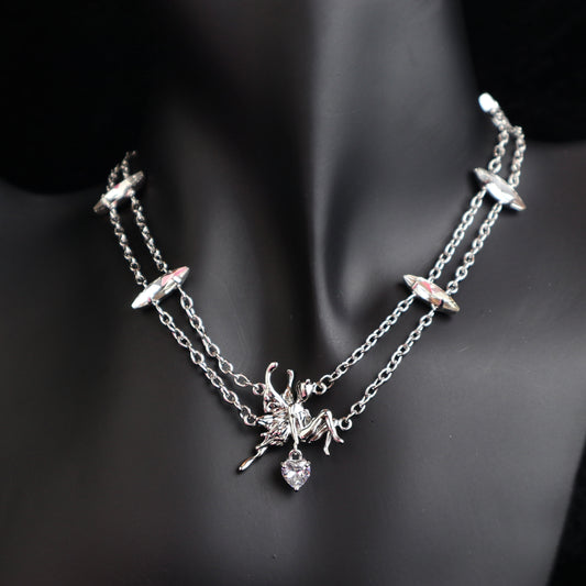 Diamond Angel  Pendants Necklace